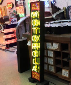 Rare Motorola Auto Radio and Home Radio Neon Sign
