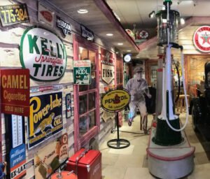 Retro Man Cave Collectibles Display: Route 66 Texaco Station 