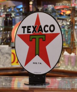 Texaco Gas Pump Topper: Double Sided Vintage Porcelain Sign – VS6215