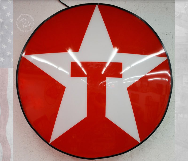 Vintage Texaco Lighted Sign: Original Authentic Petroliana – TS2901