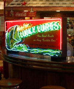 Lucky Lures Neon Sign, Paw Paw Bait Company