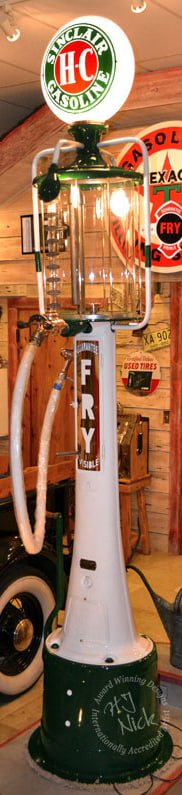 Sinclair Vintage Visible Gas Pump: Fully Restored Fry “Mae West”