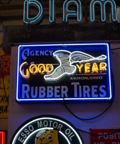 Goodyear Rubber Tires Neon Sign: 1920’s Akron, Ohio Agency – NS1981
