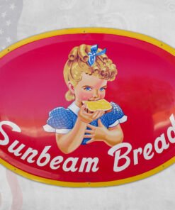 Vintage Sunbeam Bread Sign: Original 1958 Extra Large Tin Litho – VS6413